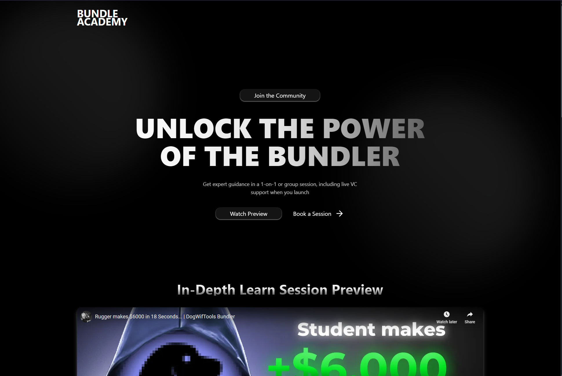 An image of the Bundle Academy project.